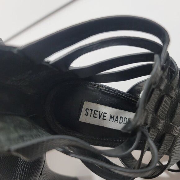 Steve Madden Women 5.5M Stiletto Heel Black Mobwife Whimsigoth‎ Officesiren Y2K - Picture 11 of 11